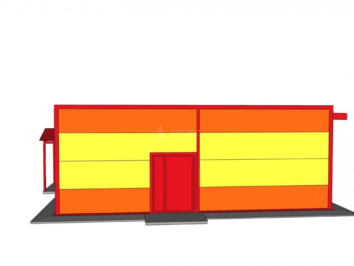 3D визуализация Магазин из сэндвич-панелей - фото 5