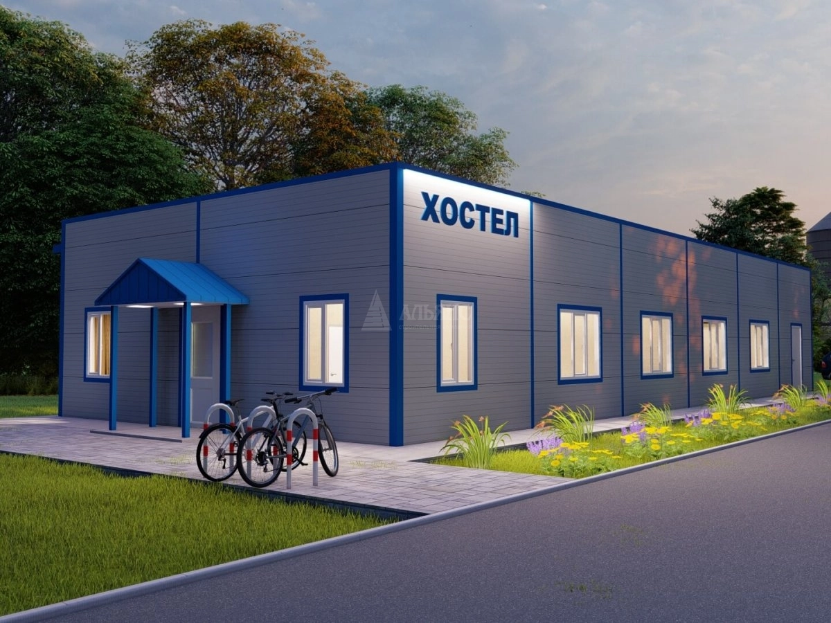 3D визуализация Проект гостиницы из сэндвич-панелей - фото 6