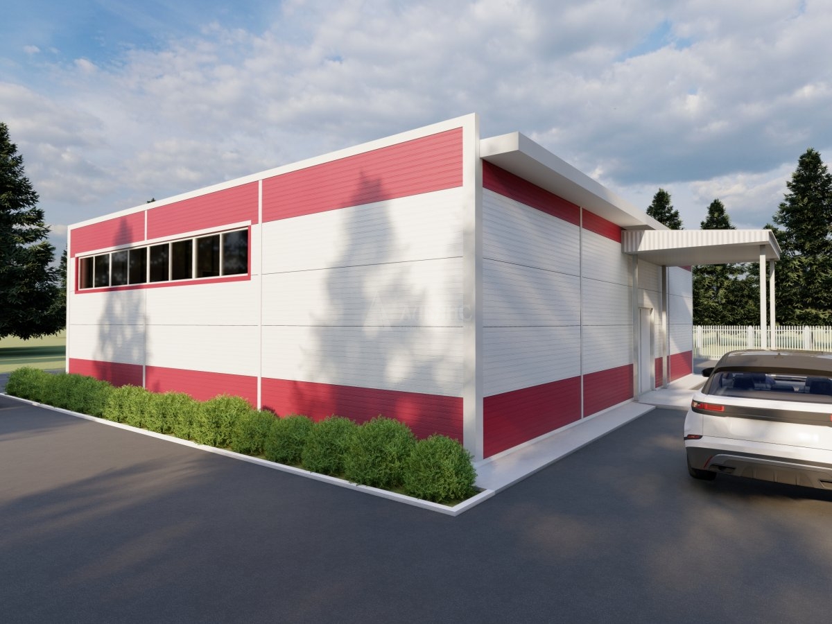 3D визуализация Магазин из сэндвич-панелей - фото 4