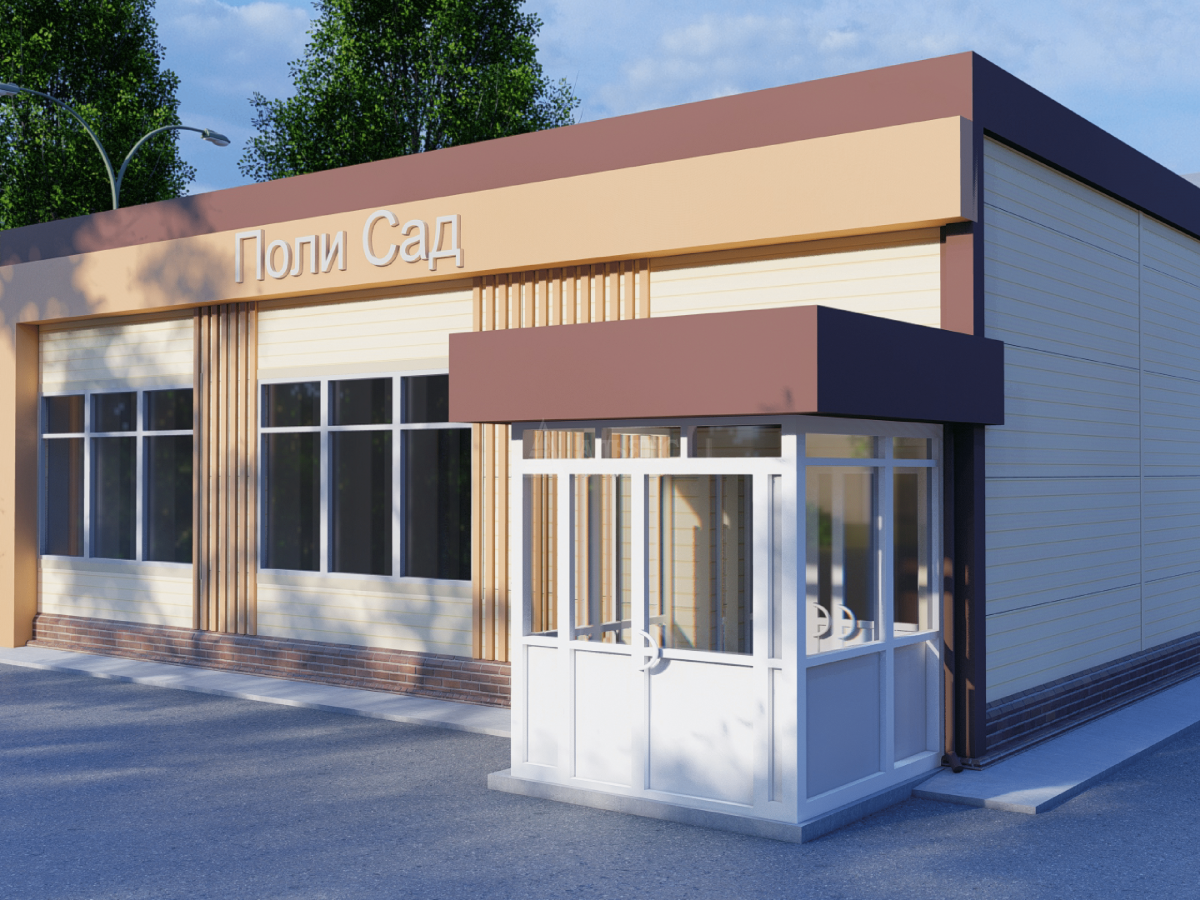 3D визуализация Магазин из сэндвич-панелей - фото 6