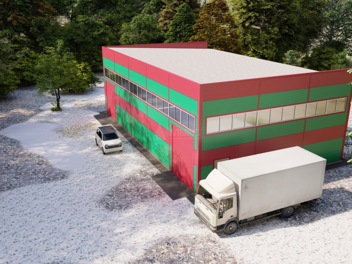 3D визуализация Склад из сэндвич-панелей - фото 3