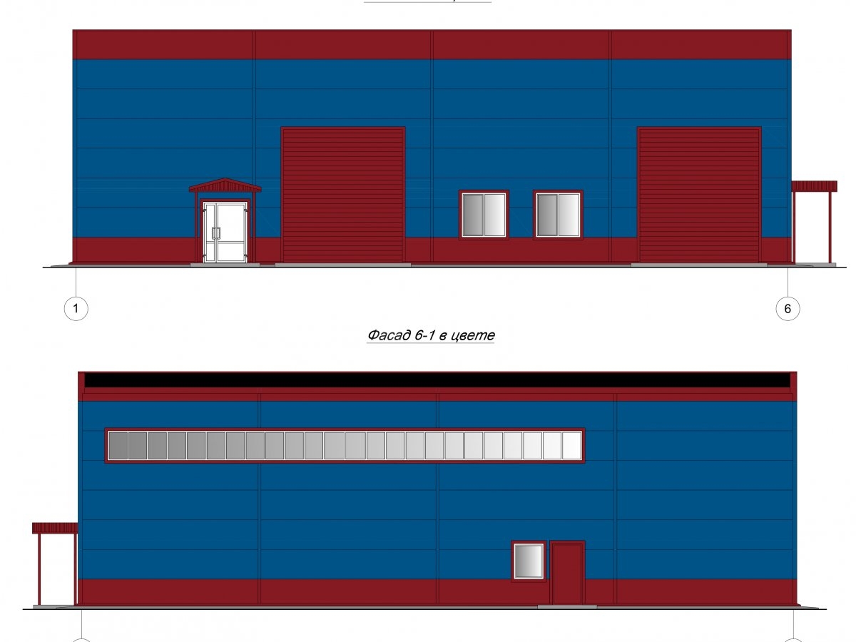 3D визуализация Склад-ангар из сэндвич-панелей - фото 5