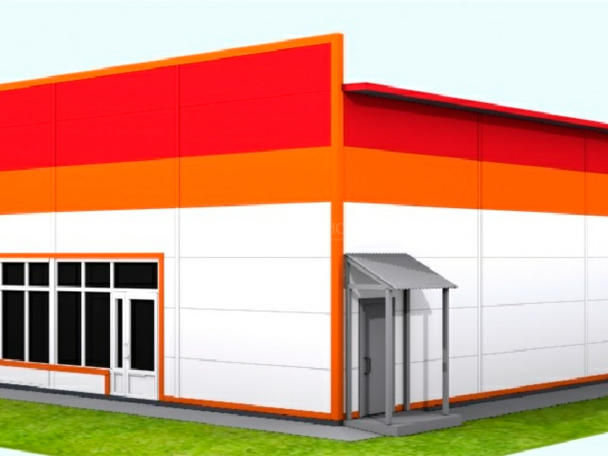 3D визуализация Проект магазина из сэндвич-панелей - фото 2