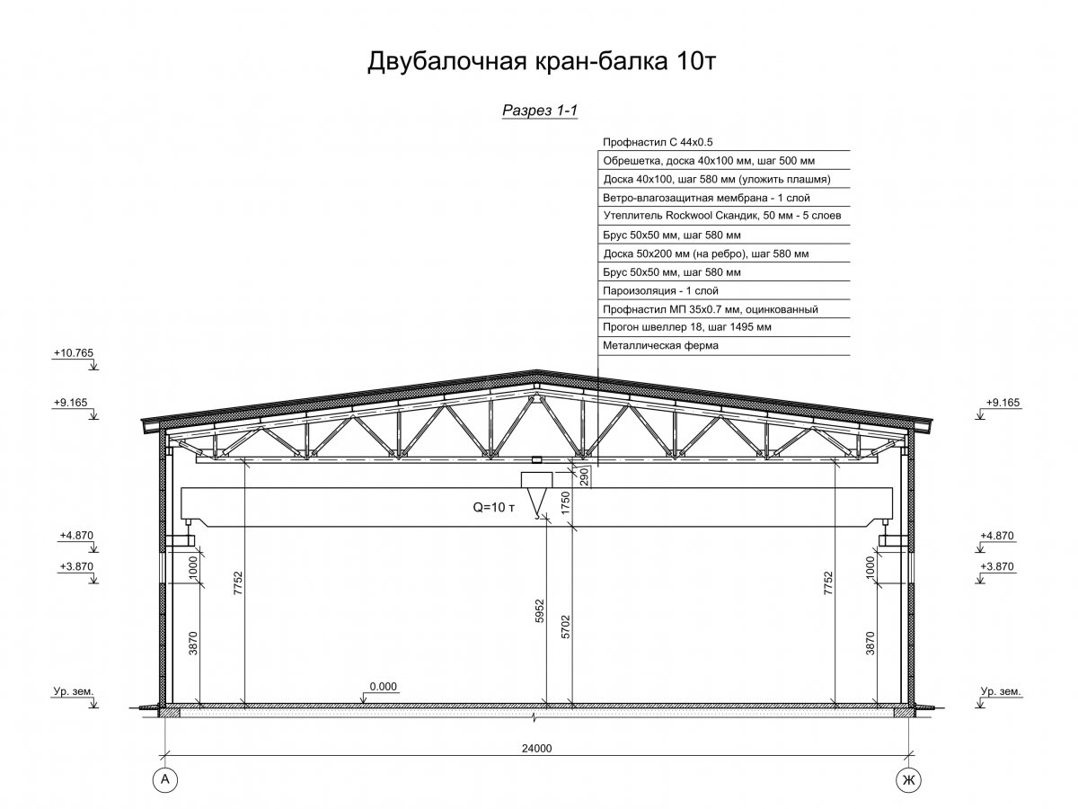Планировка Производственное здание из сэндвич-панелей -  фото 6